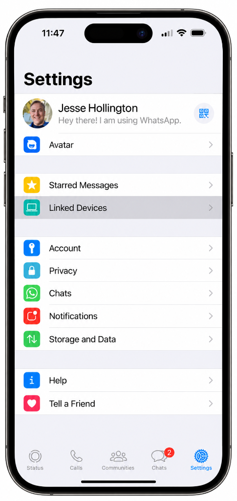 iPhone: Ajustes de WhatsApp