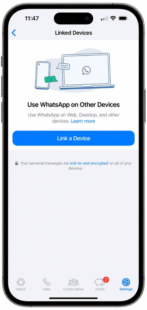 iPhone: vincular dispositivo